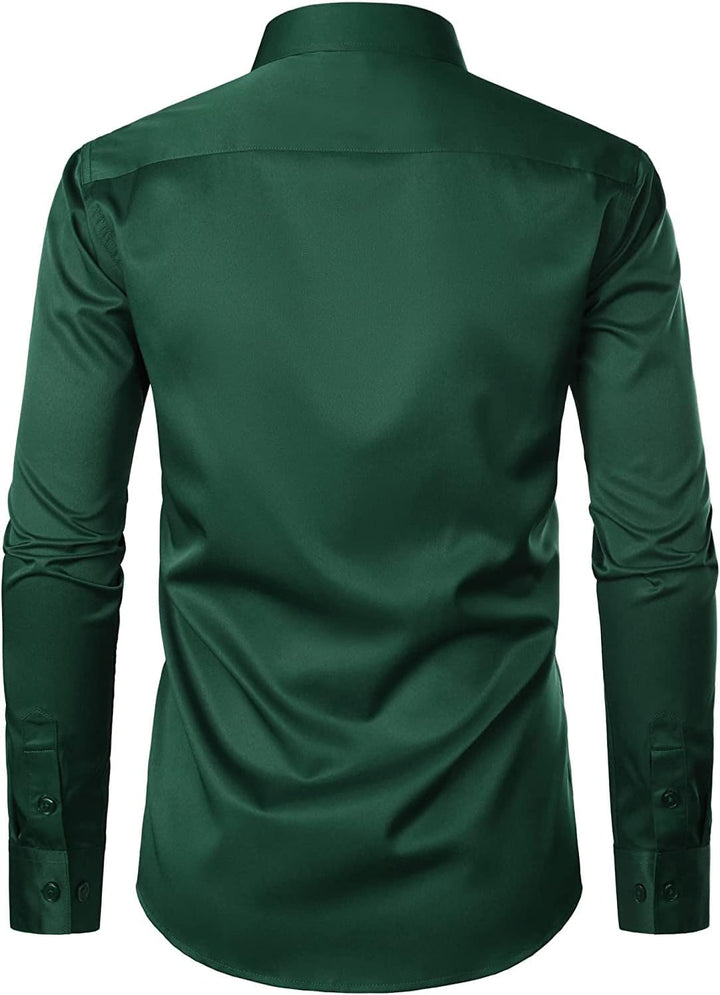 Parklees Herrenhemd, urban, modisch, Freizeit- und Businesshemd, schmale Passform, lange Ärmel, Knop