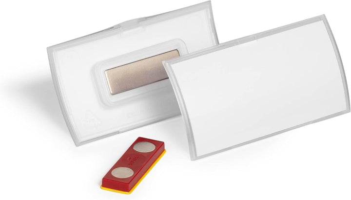 Durable Namensschild CLICK FOLD 40x75 mm mit Magnet verdrehsicher PP, Packung à 10 Stück, transparen