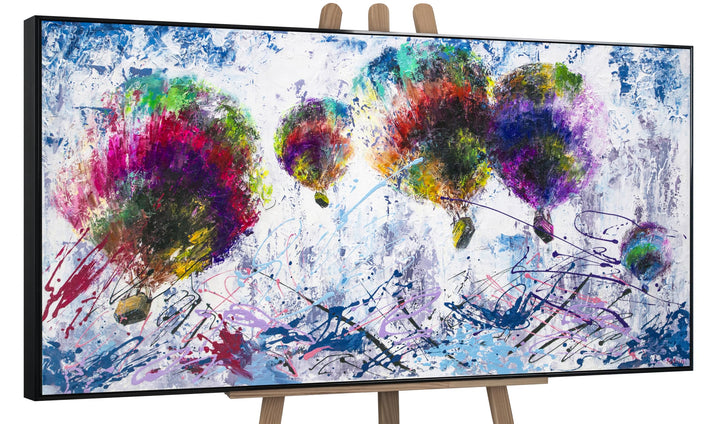 YS-Art Abstrakt Acryl Gemälde auf Leinwand handgemalt Freiflug Wandbilder Wohnzimmer moderne bunte H