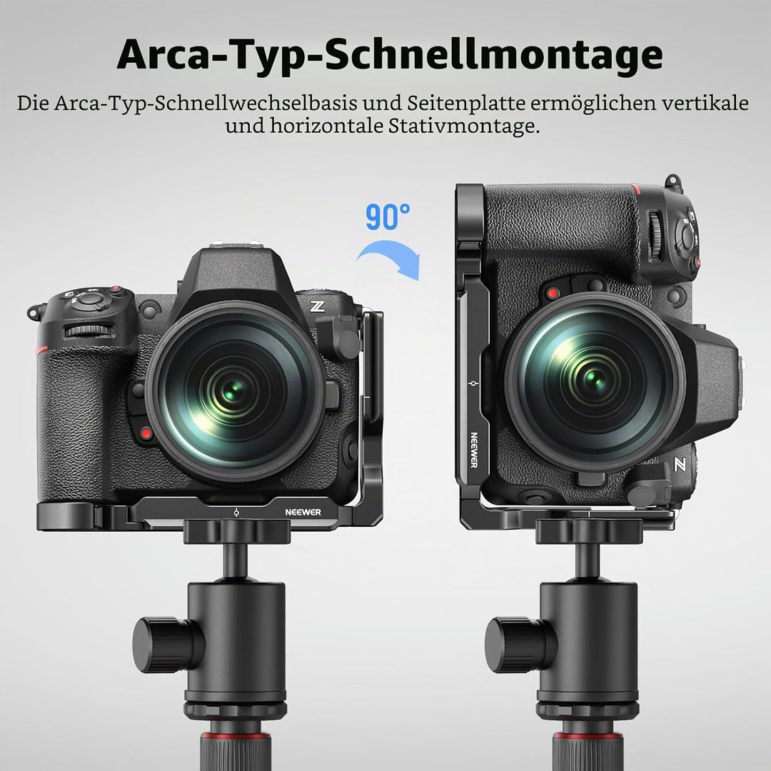 NEEWER Z8 L Platte kompatibel mit Nikon Z 8 Kamera, ausziehbare Aluminium Seitenplatte und Verdrehun