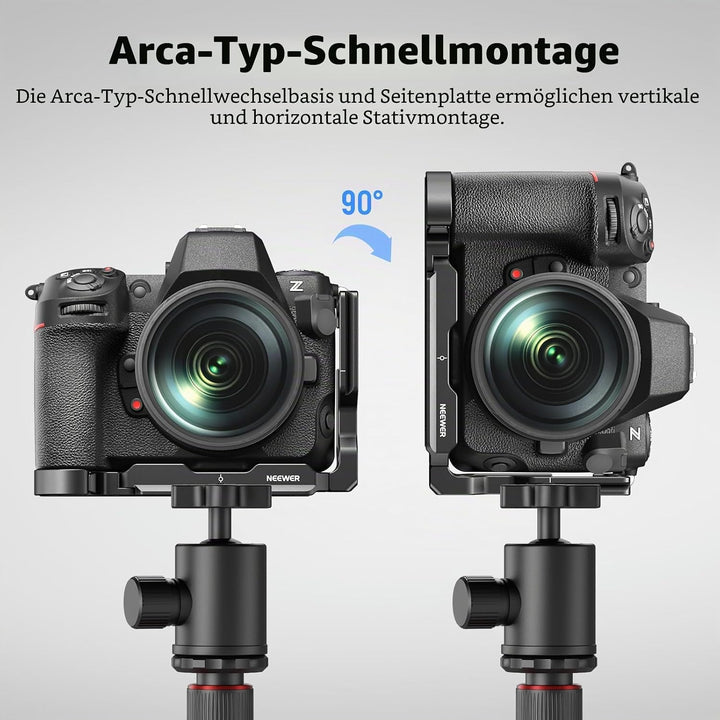 NEEWER Z8 L Platte kompatibel mit Nikon Z 8 Kamera, ausziehbare Aluminium Seitenplatte und Verdrehun