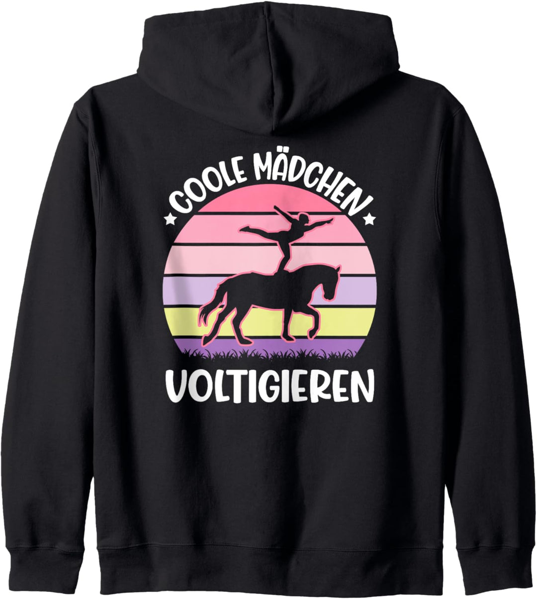 Damen Pferde Turnen Frauen, Coole Mädchen Voltigieren Kapuzenjacke