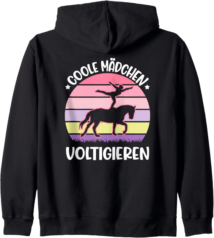 Damen Pferde Turnen Frauen, Coole Mädchen Voltigieren Kapuzenjacke