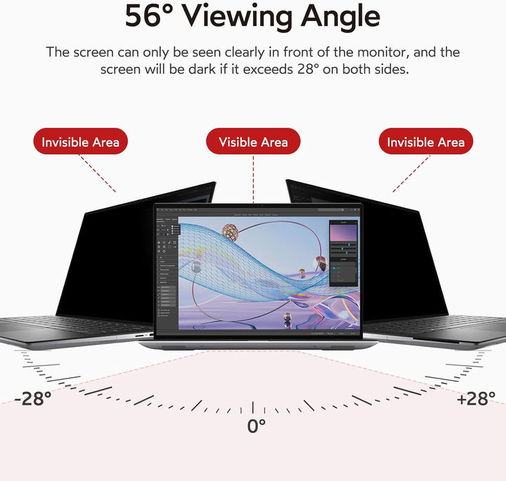 BERSEM Laptop Sichtschutzfolie 13.3 Zoll, 16:9 Seitenverhältnis Abnehmbarer Sichtschutz, Laptop Sich
