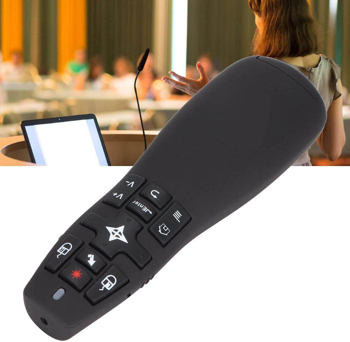 Präsentationsklicker mit Air Mouse, 2,4 G Ergonomisches Design, Kabellose Presenter-Fernbedienung fü