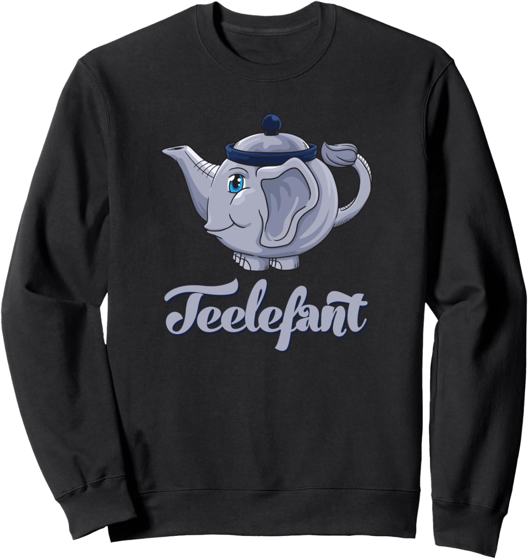 Lustiges Teelefant Elefant Tee Trinken Wortspiel Sweatshirt