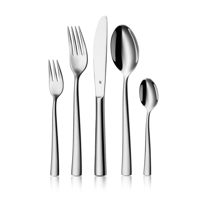 WMF Philadelphia Besteck Set 6 Personen, 30 teilig, Monobloc-Messer, Cromargan Edelstahl poliert, gl