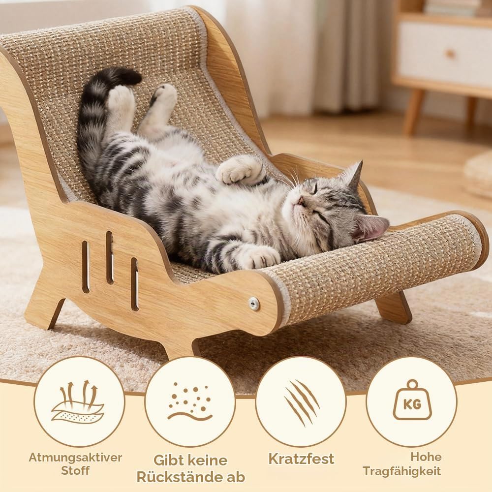 Katzenliege Sisal, Katzen Sisal Liegestuhl, Katzenkratzer Stuhl, Katzen Hängematte-katzen für Katzen