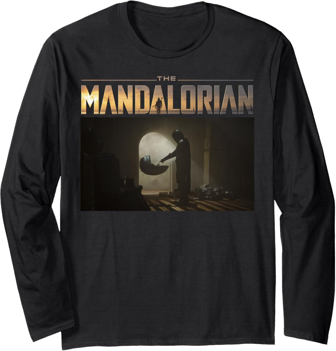 Star Wars The Mandalorian The Child First Meeting Portrait Langarmshirt