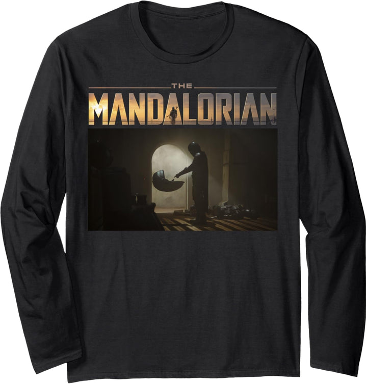 Star Wars The Mandalorian The Child First Meeting Portrait Langarmshirt