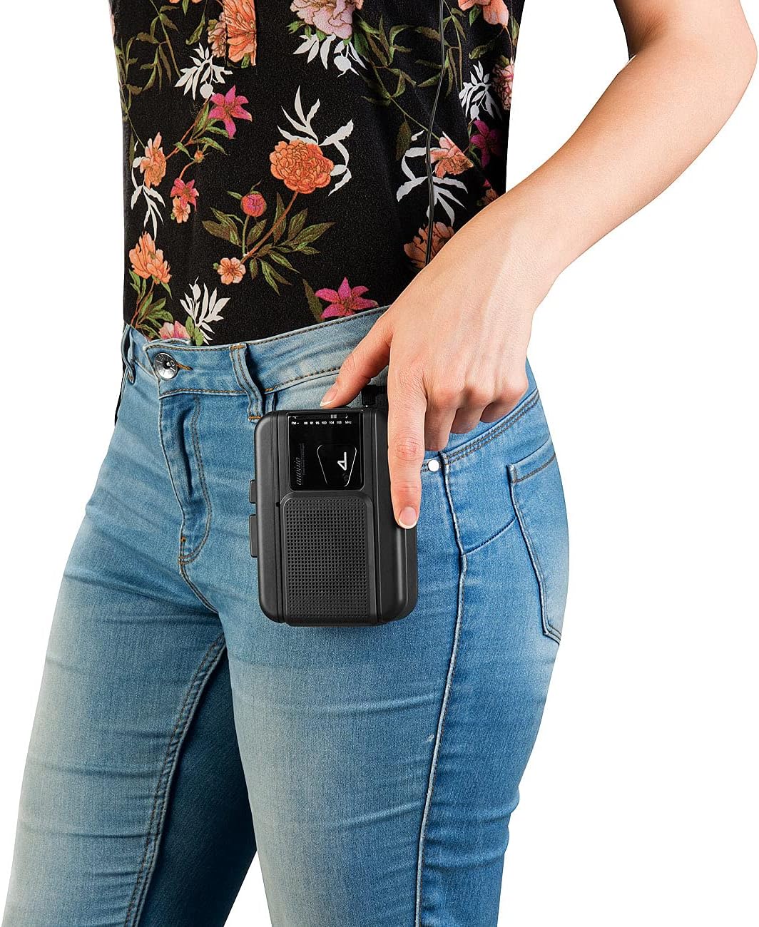 auvisio Kassettenrecorder: Mobiler Kassettenspieler, Bluetooth-Transmitter + In-Ear-Headseat (Kasset
