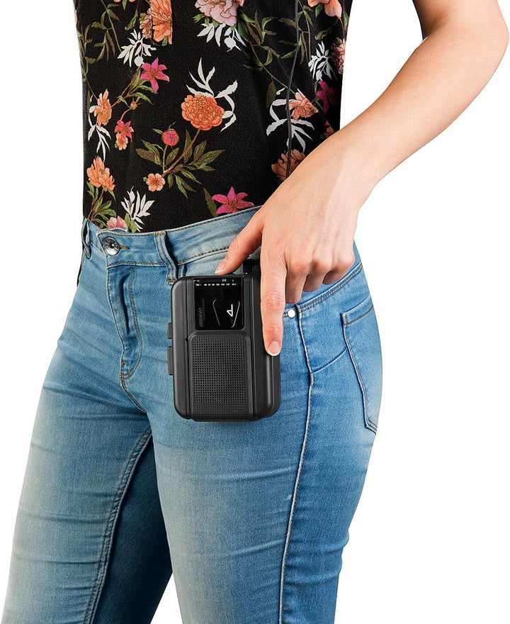 auvisio Kassettenrecorder: Mobiler Kassettenspieler, Bluetooth-Transmitter + In-Ear-Headseat (Kasset