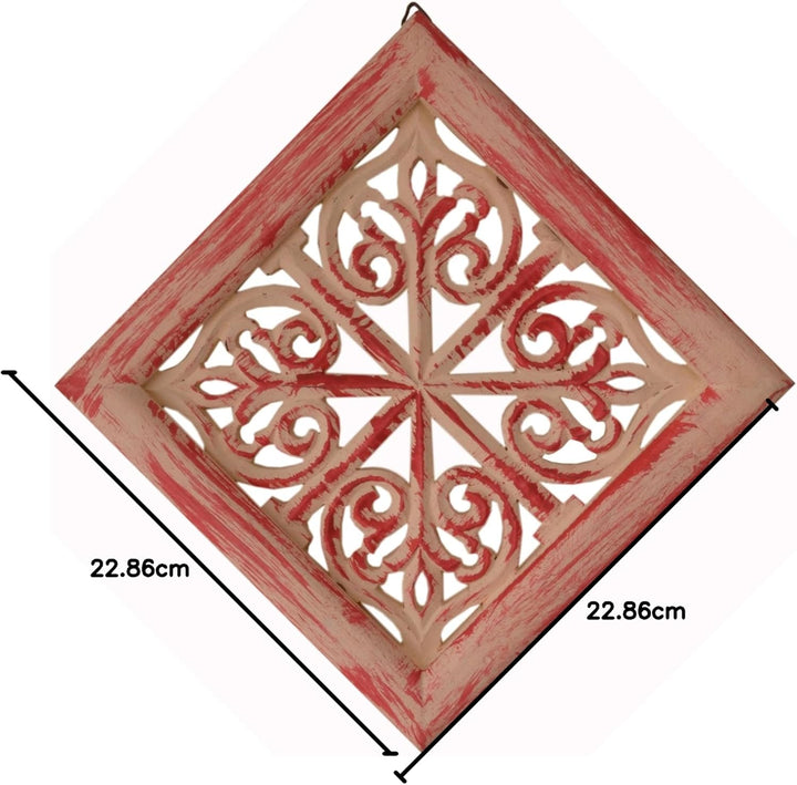 Purpledip Artistic Wooden Wall Panel 'Floral Art' (10934)
