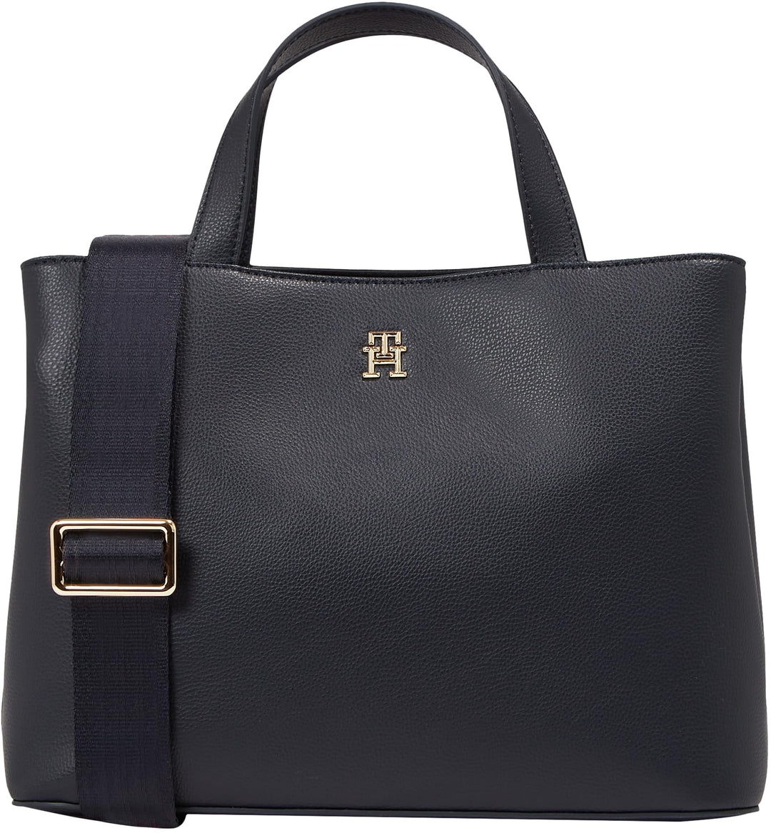 Tommy Hilfiger Damen Satchel Tasche Essential Satchel Corp Crossbody, Mehrfarbig (Space Blue), Onesi
