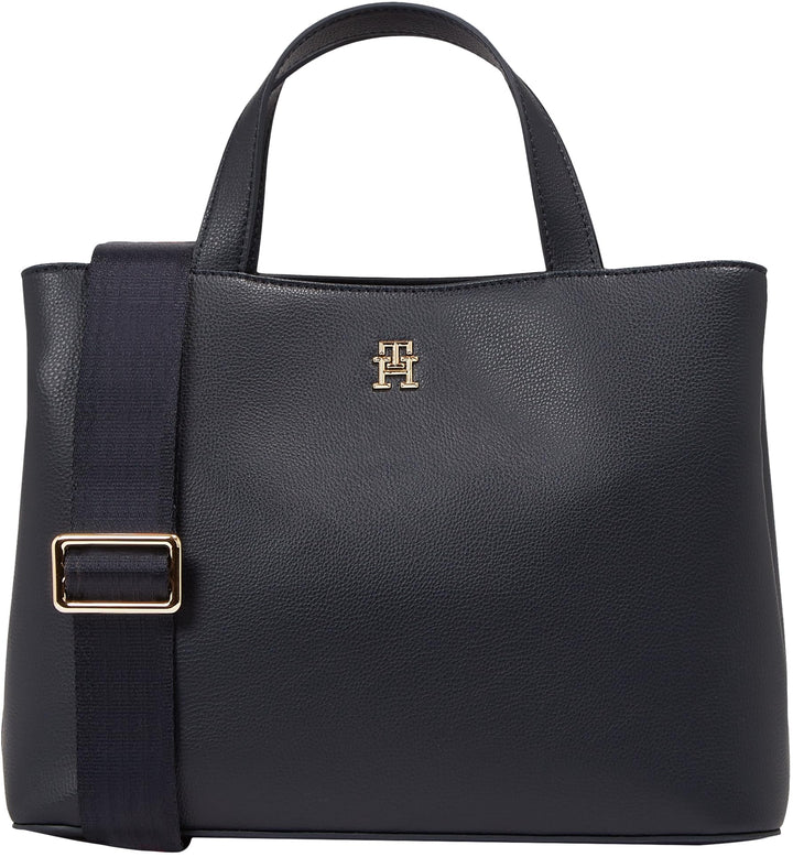 Tommy Hilfiger Damen Satchel Tasche Essential Satchel Corp Crossbody, Mehrfarbig (Space Blue), Onesi