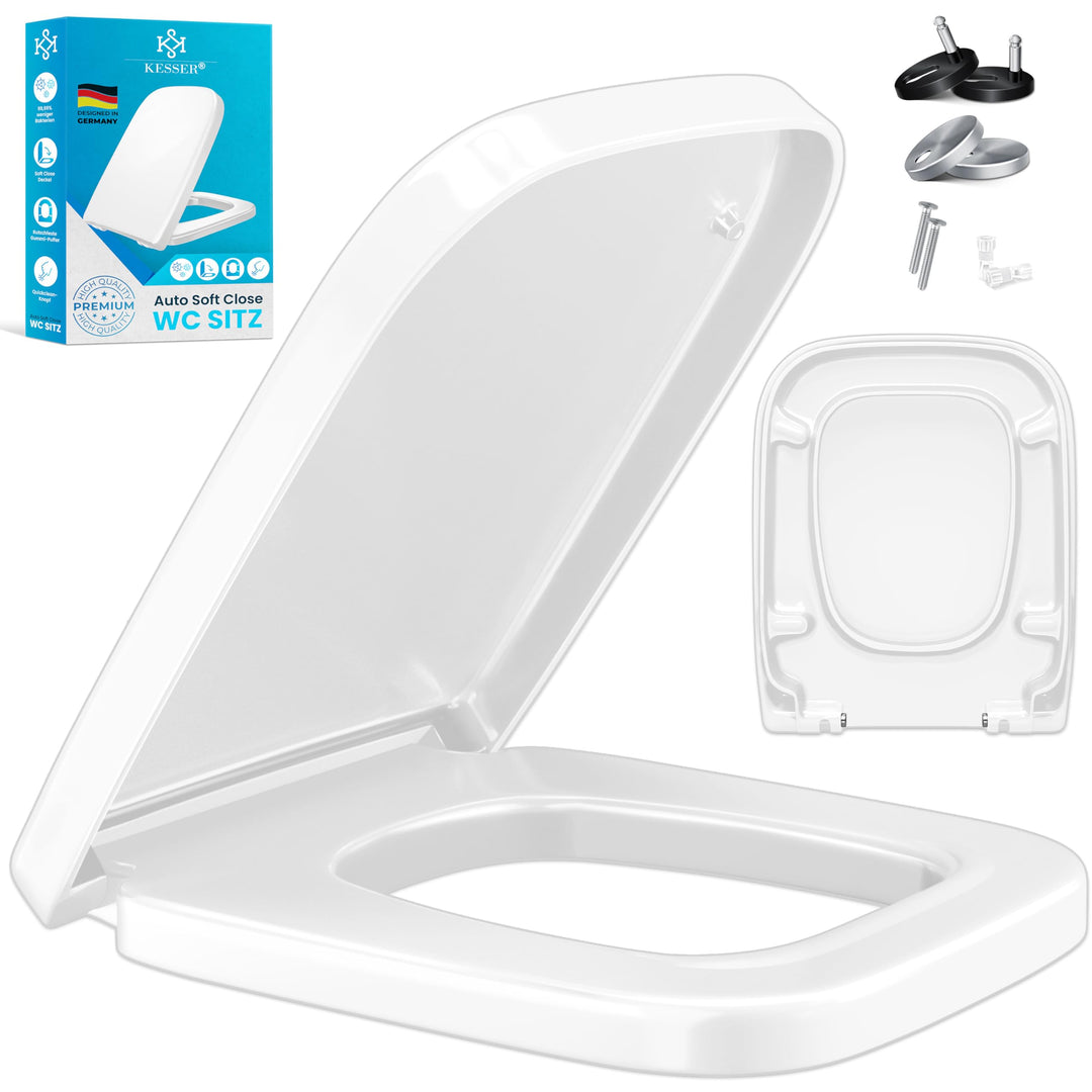 KESSER® WC Sitz mit Absenkautomatik Toilettendeckel Quick-Release-Funktion und Softclose - einfache