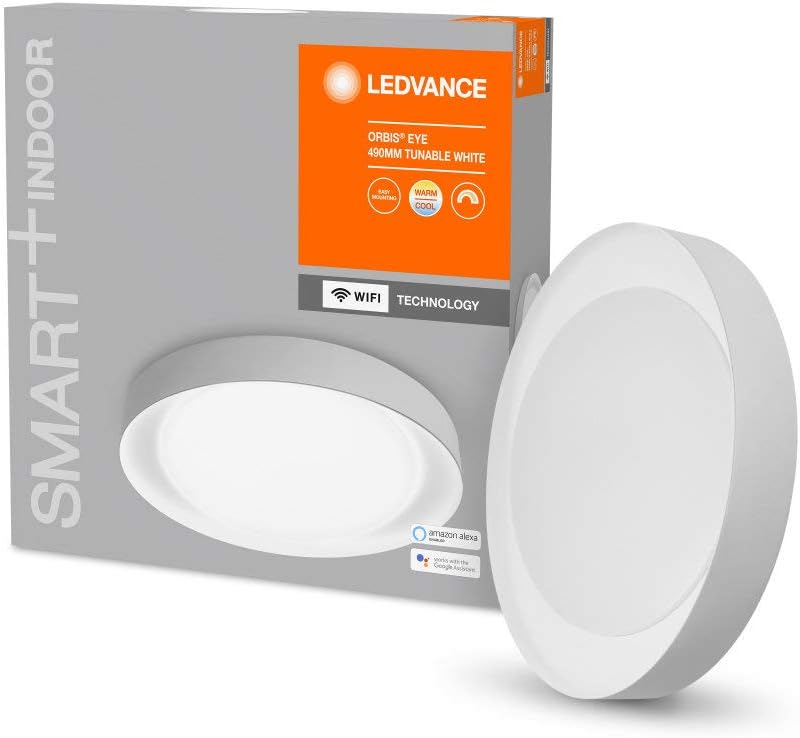 Ledvance Smarte LED Wand-und Deckenleuchte für Innen mit WiFi Technologie, Lichtfarbe änderbar (3000