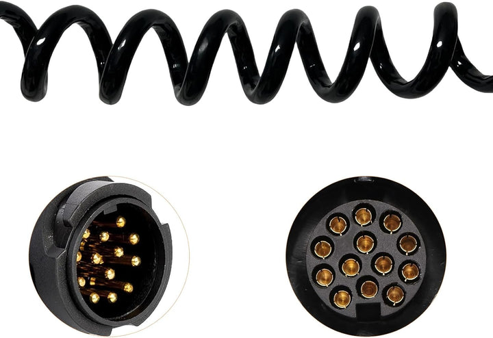 Spiralkabel Verlängerungskabel, 13-polig auf 13 Polig Adapter Stecker Männlich/Weibliche Stecker Ver