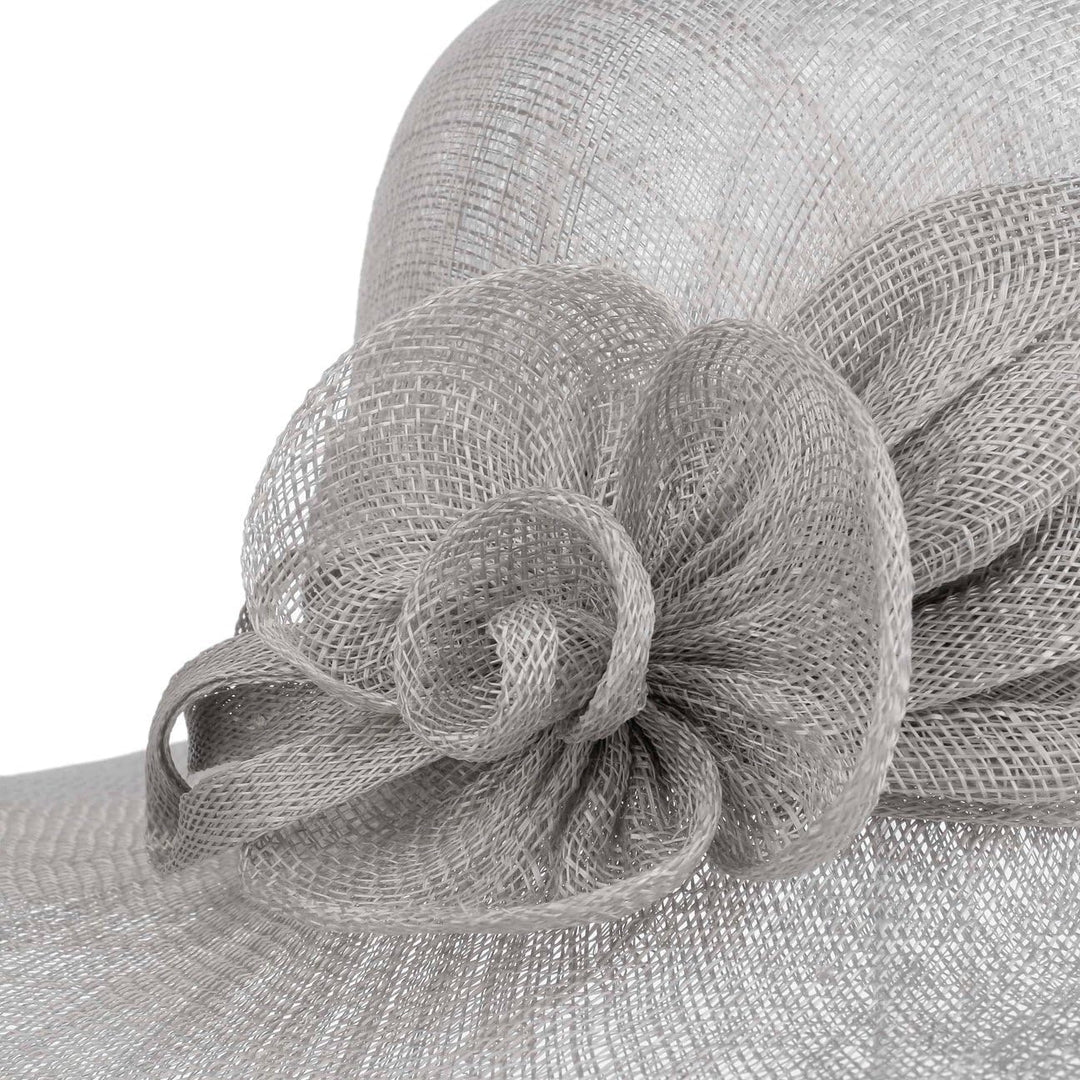 Seeberger Jella Flower Sinamay Strohhut Damenhut Anlasshut Sinamayhut 54-57 Grau, 54-57 Grau