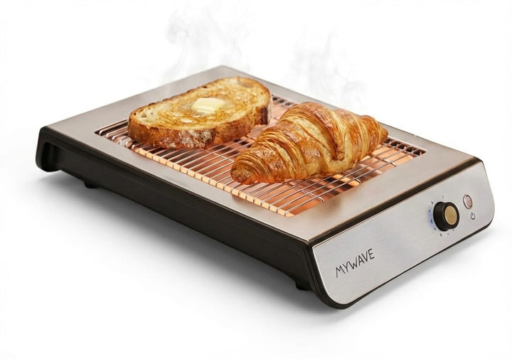 My Wave - Flachtoaster - Für Brot und Backwaren - Flachbett Toaster mit 900W Leistung - Einstellbare
