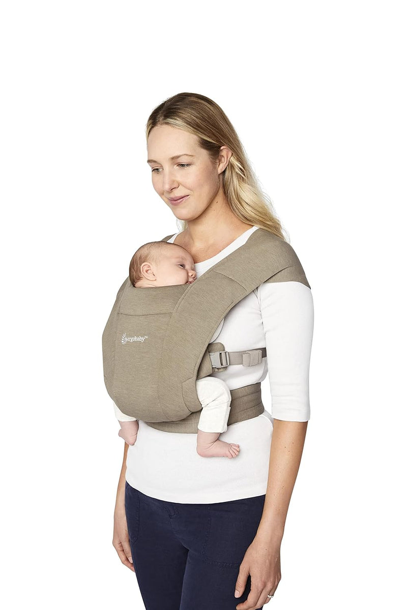 Ergobaby Embrace Babytrage für Neugeborene ab Geburt Extra Weich, Bauchtrage Baby Tragetasche Ergono