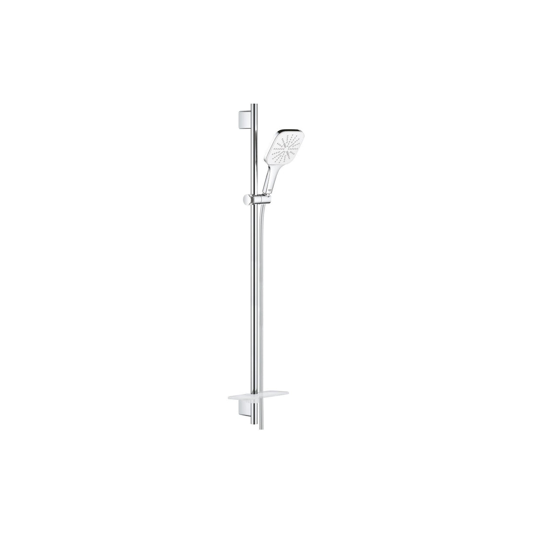 GROHE Rainshower 130 SmartActive Cube | Brausestangenset 3 Strahlarten | Moon White | 26586LS0 Braus