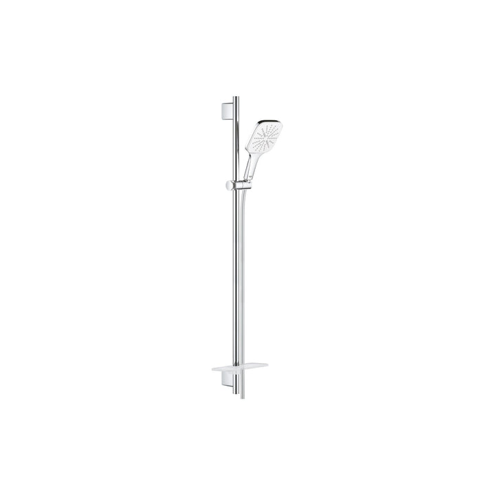GROHE Rainshower 130 SmartActive Cube | Brausestangenset 3 Strahlarten | Moon White | 26586LS0 Braus