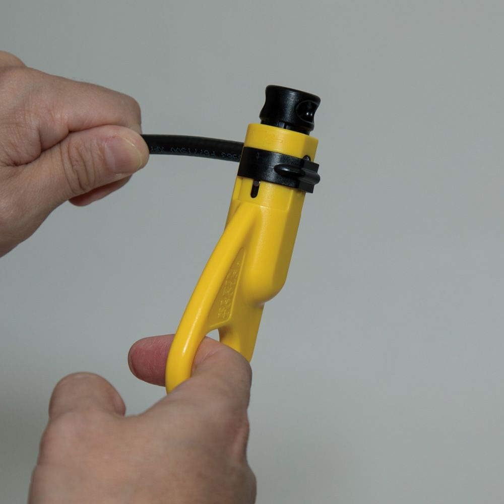 KLEIN TOOLS Abisolierwerkzeug für Koaxialkabel, 2 Stufen, radial Koax-Abisolierer RG59, RG6, RG6-QS,