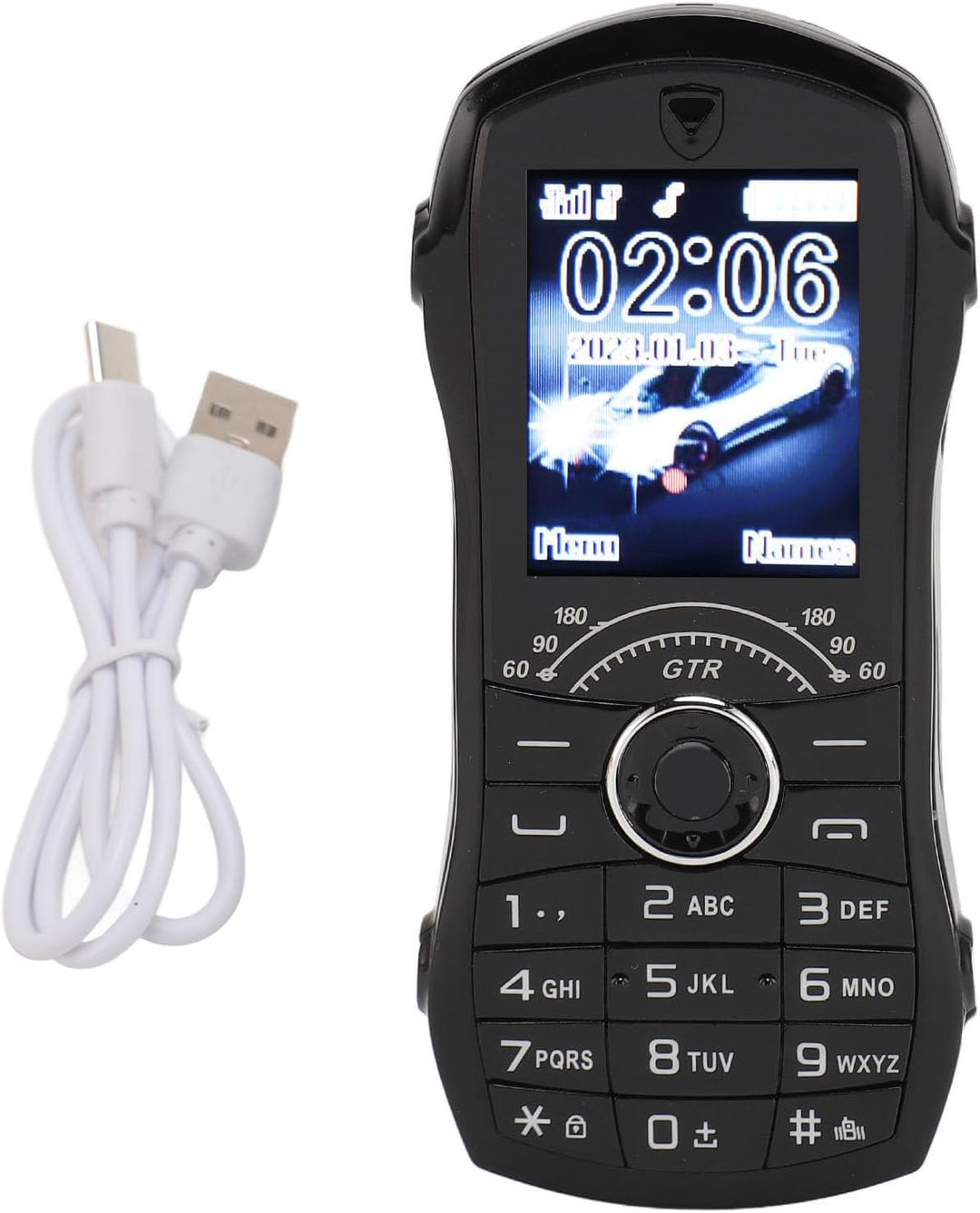 Annadue Mobiltelefon in Sportwagenform, Stilvolles Mobiltelefon in Autoform mit Klarem Klang, 1,8 Zo
