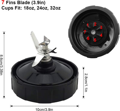 für Mixer Blade Ersatz 7 Flossen für Ninja Pro Extractor Blade Kompatibel mit Nutri Ninja Auto iQ BL