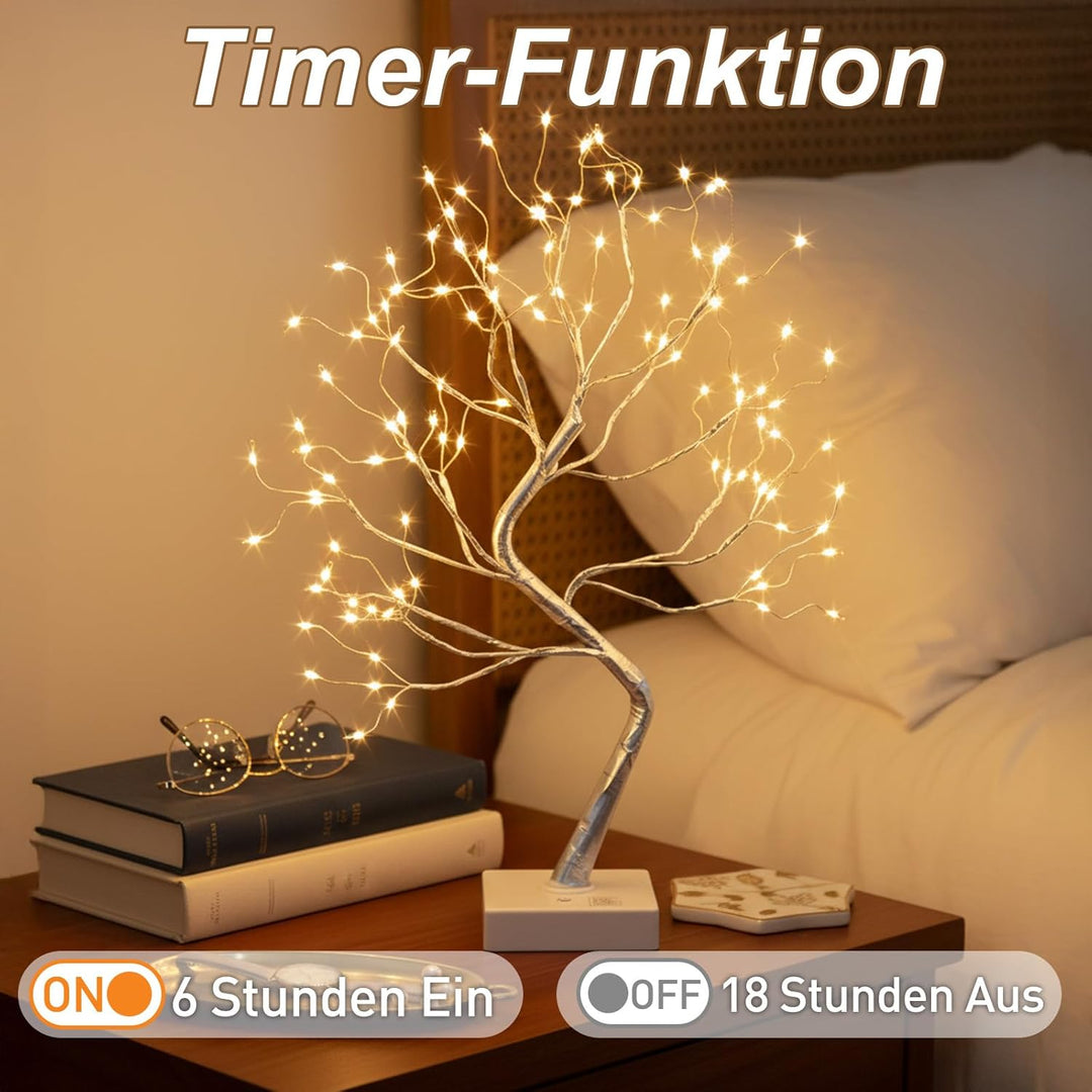 DELICHTER Lichterbaum Lichterzweige für Innenbereich 108 Warmweiss LEDs Bäumchen, Bonsai Licht Deko