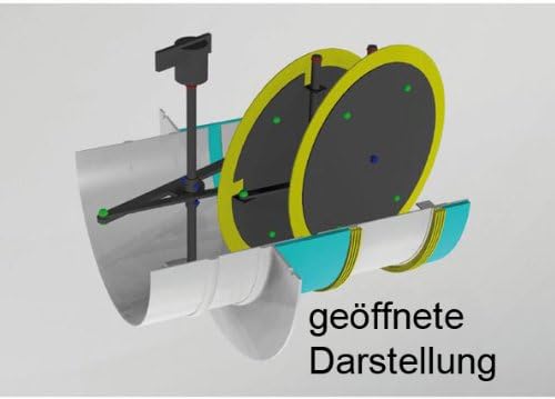 Verbrennungsluftsystem mit Doppelklappe 125mm VLS Ø125mm, Ø125mm