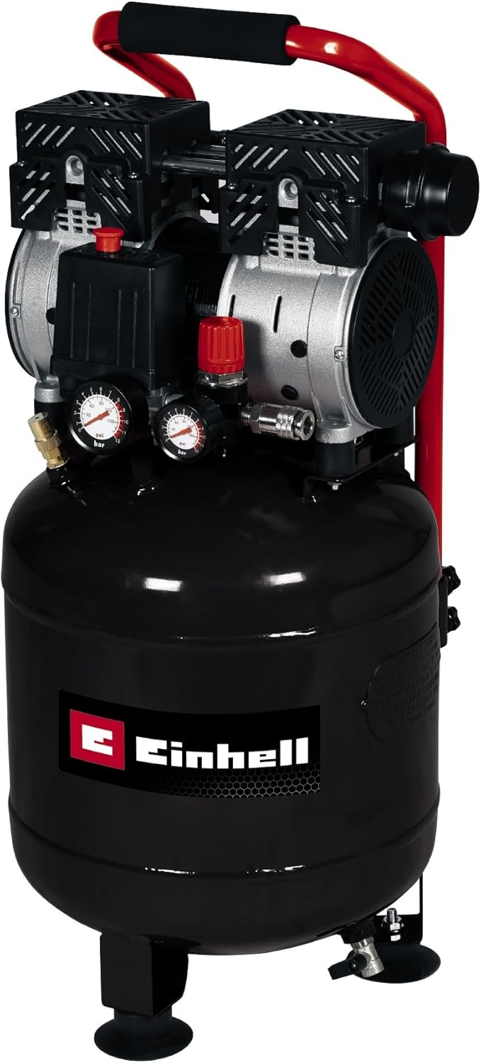 Einhell Kompressor TE-AC 24 Silent (leiser Kompressor mit 750 W Leistung, max. 8 bar, öl- und servic
