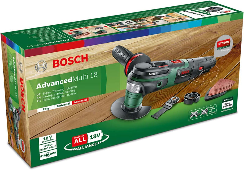 Bosch Home and Garden Bosch Akku Multifunktionswerkzeug AdvancedMulti 18 (ohne Akku, 18 Volt System,