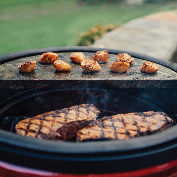 KamadoJoe KJ-HCGSSTONE, Halbmond Speckstein Kochfläche Grillzubehör Kompatibel mit Kamado Joe Classi