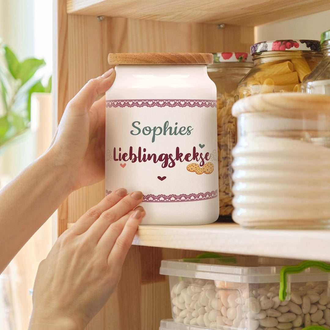 Print Royal Keksdose personalisiert für Lieblingskekse - Vorratsdose personalisiert mit Name - Keram