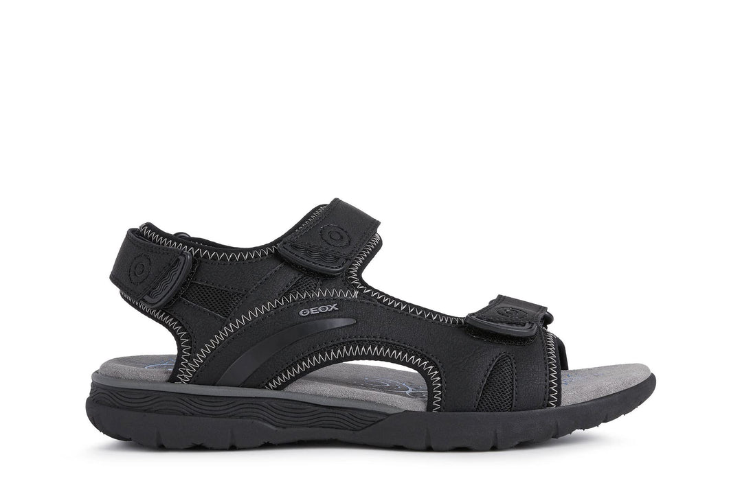 Geox Herren U Spherica Ec5 A Sandalen 42 EU Schwarz, 42 EU Schwarz