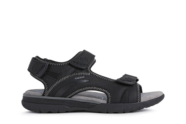 Geox Herren U Spherica Ec5 A Sandalen 42 EU Schwarz, 42 EU Schwarz