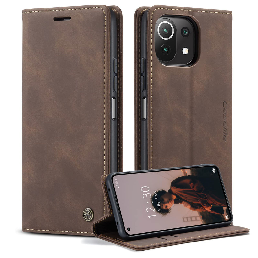 Handyhülle für Xiaomi Mi 11 Lite 4G / 5G / 5G NE Hülle, Premium Klapphülle Leder Schutzhülle Klappba