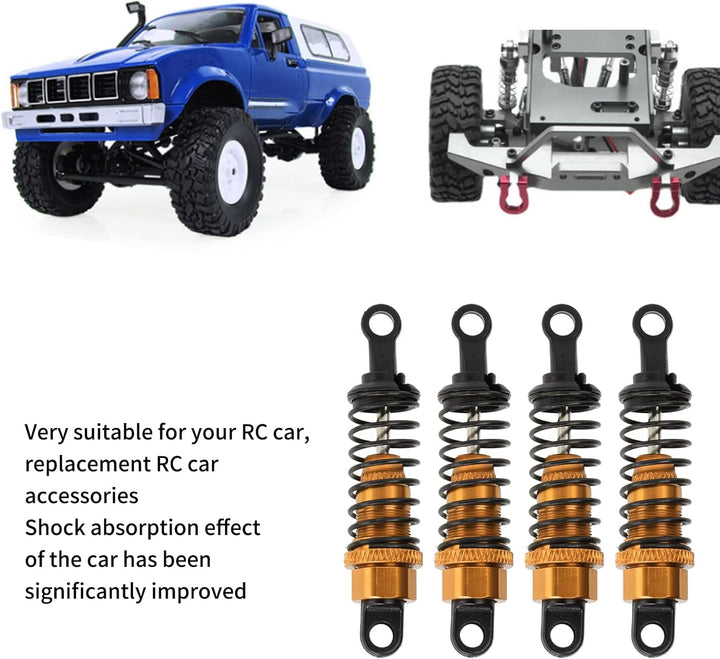 4 Stück 64mm/2.5 Zoll RC Auto Stossdämpfer Aluminium Legierung Material Stossdämpfer Dämpfer mit Sto