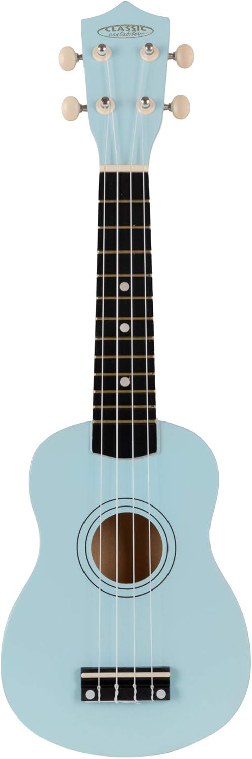 Classic Cantabile US-50 BL Sopranukulele - Ukulele mit 12 Bünden - leichtgängige Gitarrenmechanik -