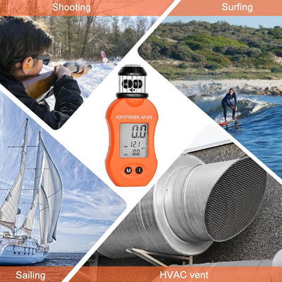 AOPUTTRIVER Windmesser AP-876 Anemometer Handheld Pocket Anemometer Air Speed Meter für die Messung