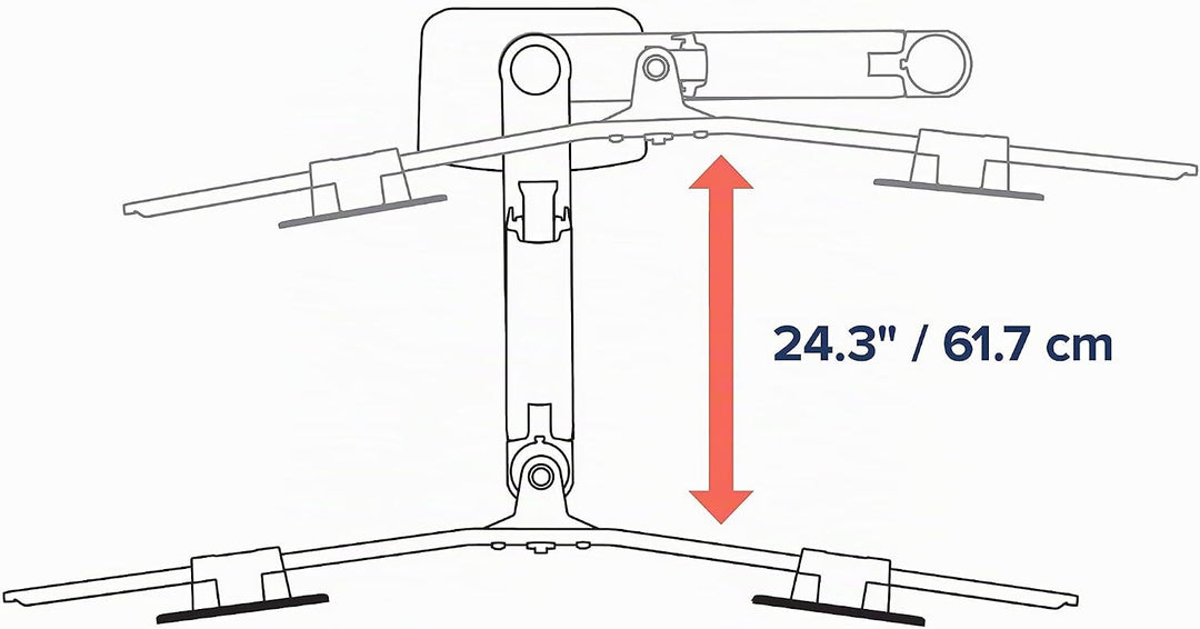 ERGOTRON 45-489-216 LX dual direkt Tischhalterung bis 63,5cm 25Zoll 0,9-5 kg weiss 2 Monitore LX Arm