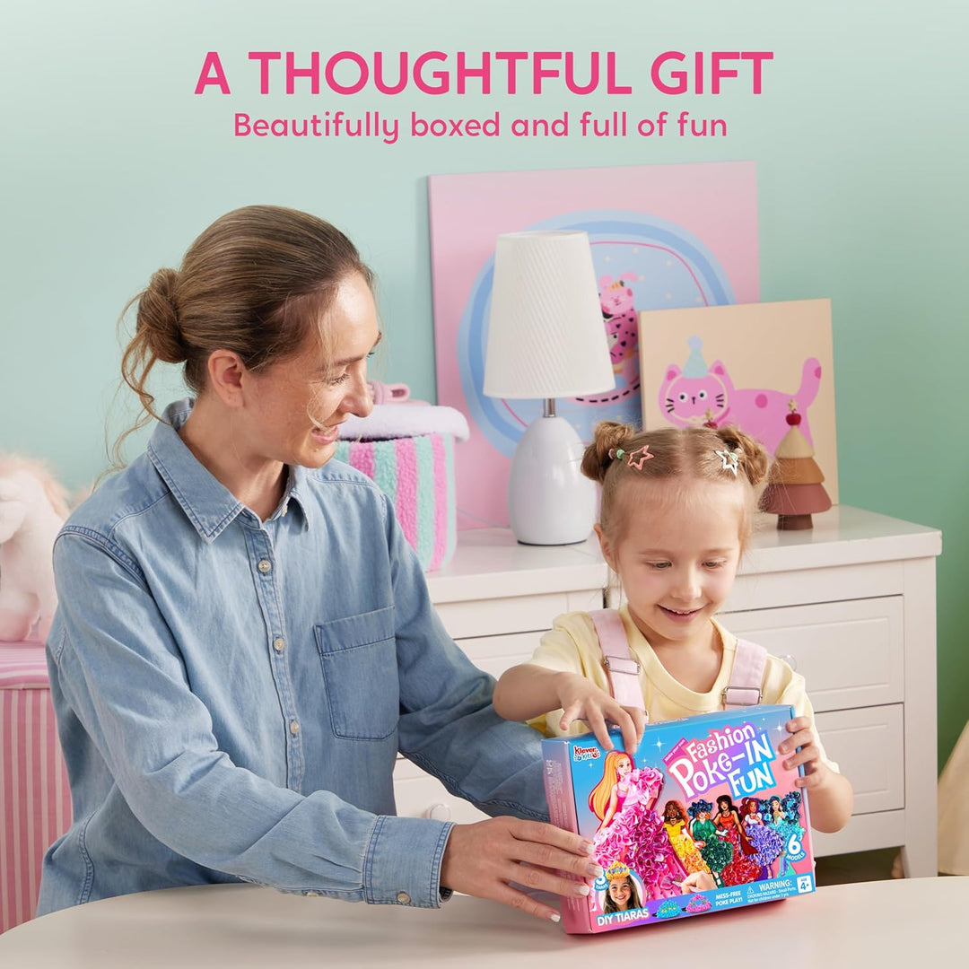 Klever Kits Poke-in Art Modemodelle, Prinzessinnen, sauberer Spass für Kinder, DIY-Bastelsets, kreat
