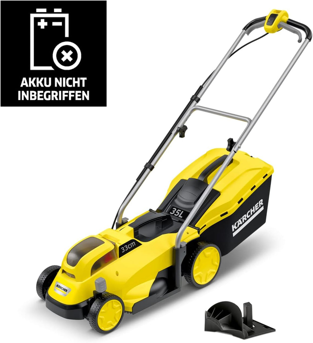 Kärcher 18 V Akku-Rasenmäher LMO 18-33, Schnittbreite: 33 cm, verstellbare Schnitthöhe: 35-65 mm, Mu