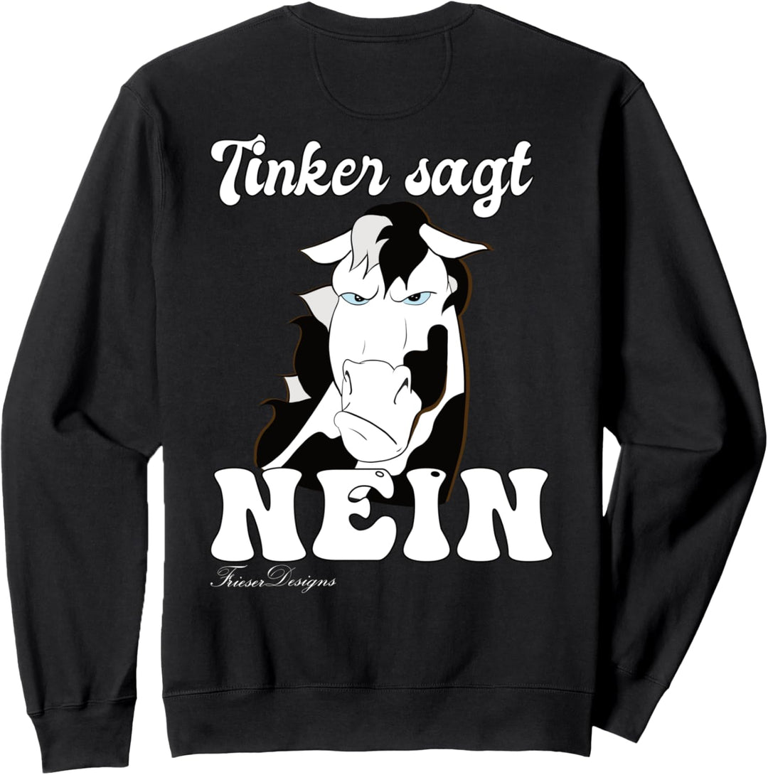 böses mürrisches Pferd sagt Nein lustiges Irish Tinker Sweatshirt