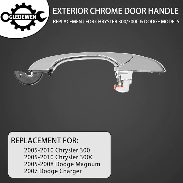 Gledewen Aussentürgriff, kompatibel mit Chrysler 300 300C, 2005–2008 Dodge Magnum, 2007 Ladegerät, a