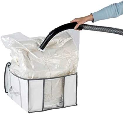 WENKO Vakuum Soft Box S mit Blitz-Ventil Weiss Small, Small