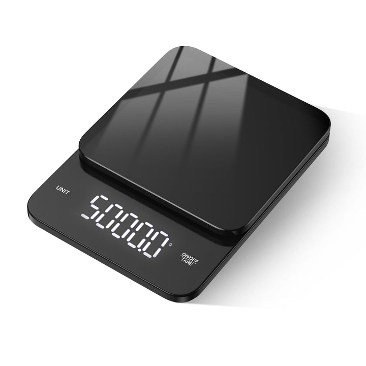 Küchenwaage Digital, Glas Digitale Waage Elektronische, USB-Aufladung, Kaffeekochen Wiegen, Hochpräz