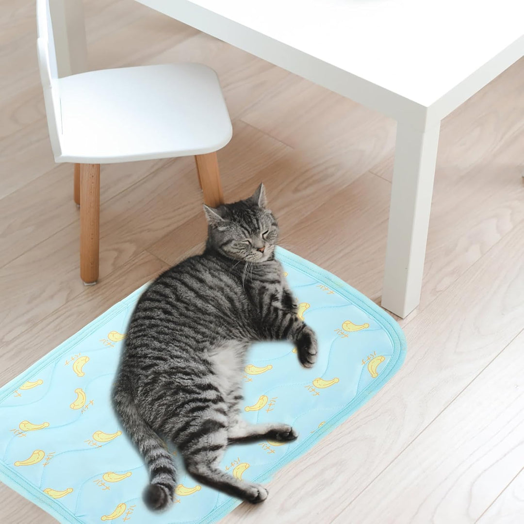 2 Stück Kühldecken für Kleintiere aus Stoff Komfortable Kühlmatten für Hamster und Kaninchen Strapaz